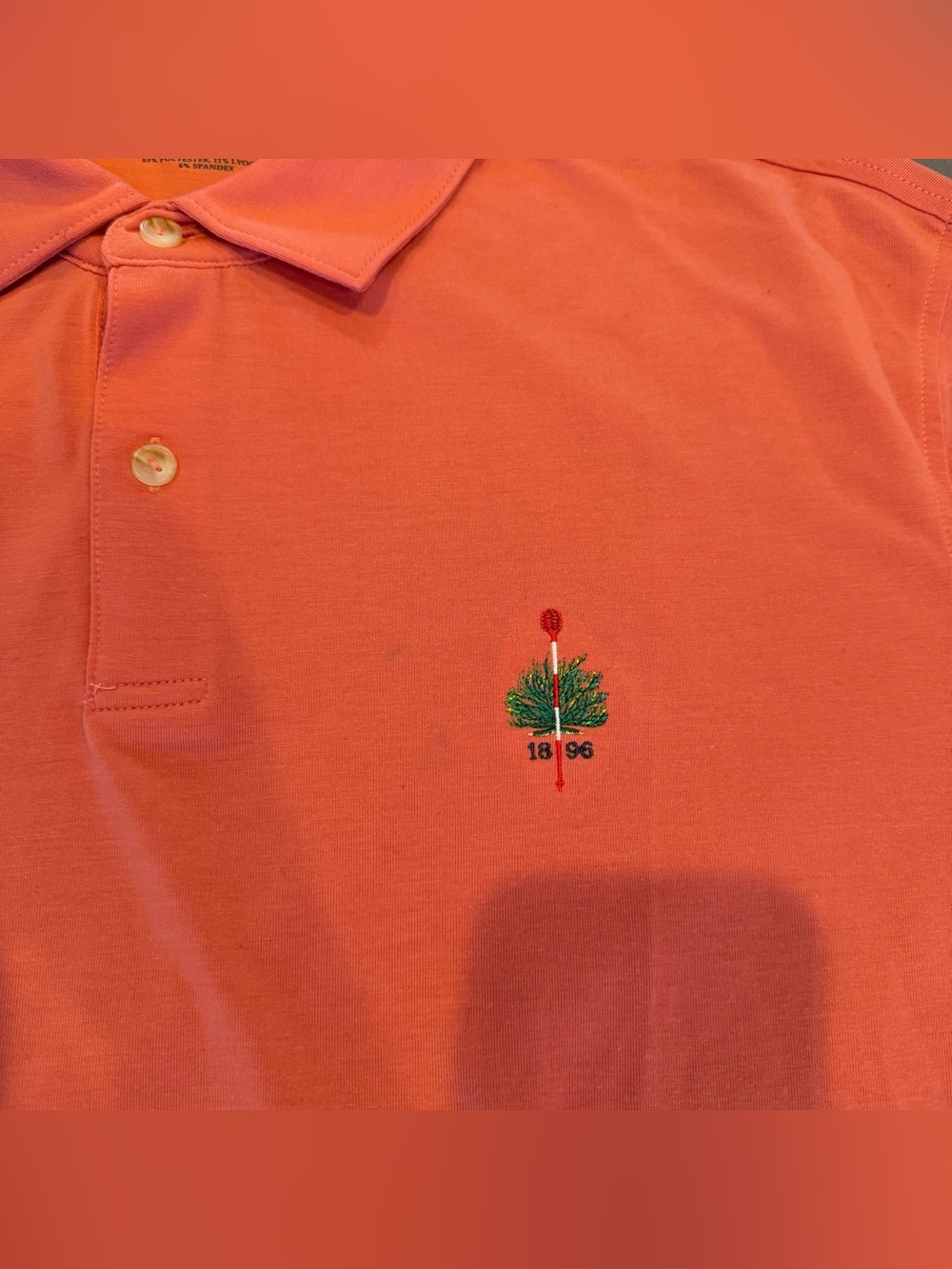 Peter Millar Polo Shirt Men's Medium Pink Seaside Wash Cotton Short Sleeve - Picture 4 of 6
